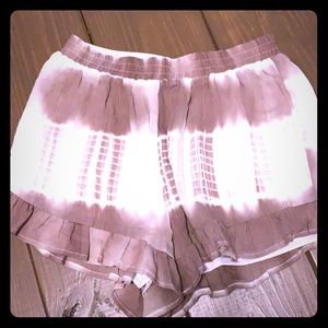 Tan and white Entro shorts